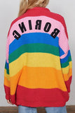 kamames Rainbow Contrast Knit Cardigan