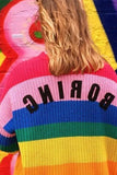 kamames Rainbow Contrast Knit Cardigan