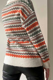 kamames Retro Contrast Knit Cardigan