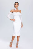 kamames Rosanna Off-Shoulder Bandage Midi Dress