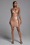 kamames Saelna Golden Bandage Dress