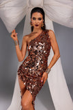 kamames Sandra Sequins One Shoulder Dress