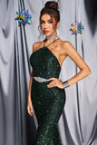 kamames Sila Halterneck Sequin Maxi Dress