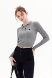 kamames Solid Color Button-Front Knitted Sweater