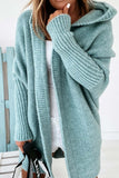 kamames Solid Open Front Hoodie Cardigan