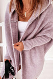 kamames Solid Open Front Hoodie Cardigan