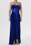 kamames Sophia Velvet Strapless Maxi Dress