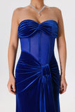 kamames Sophia Velvet Strapless Maxi Dress