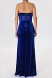 kamames Sophia Velvet Strapless Maxi Dress