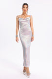 kamames Stephanie Diamante Backless Dress