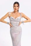 kamames Stephanie Diamante Backless Dress