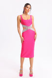 kamames Sylvia Pink Cut Out Bandage Dress