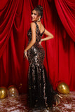 kamames Tine Fishtail Sequin Maxi Dress