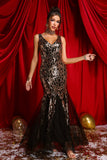 kamames Tine Fishtail Sequin Maxi Dress