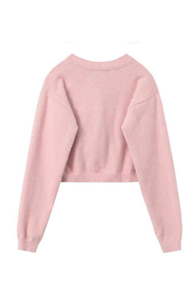 kamames V Neck Solid Color Cardigan