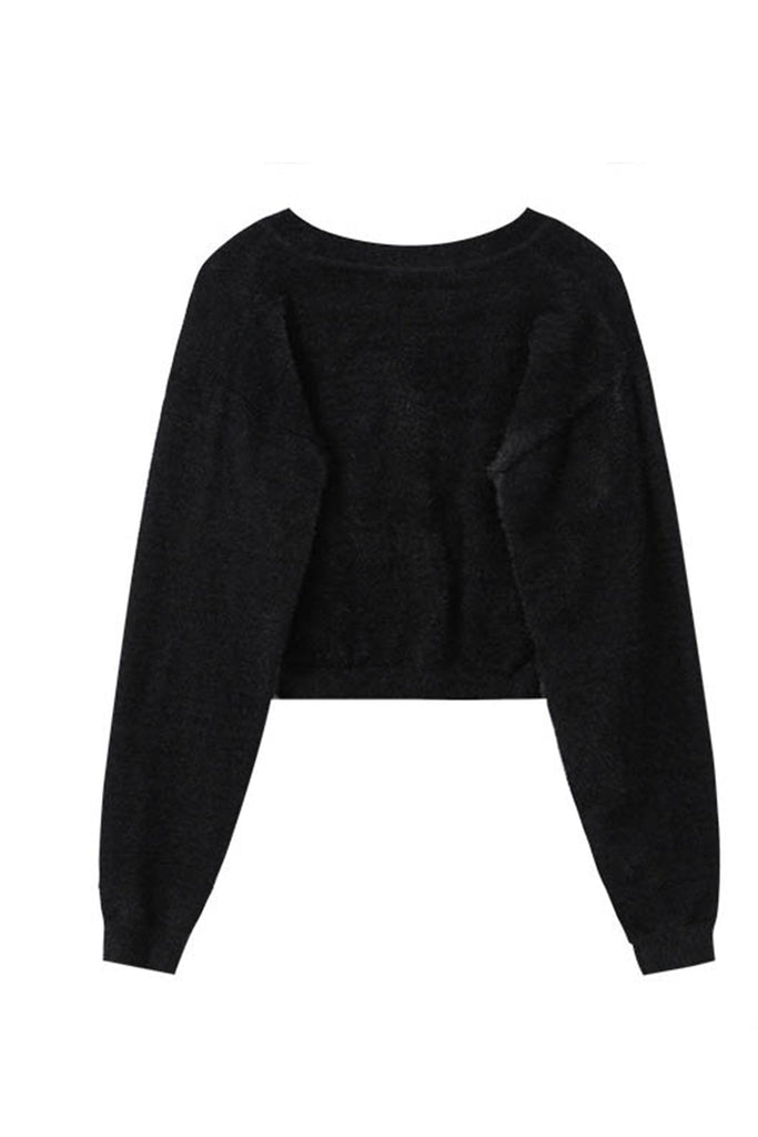 kamames V Neck Solid Color Cardigan