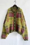 kamames Vintage Contrast Striped Cardigan