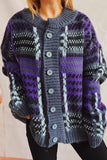 kamames Vintage Contrast Striped Cardigan
