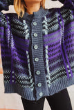 kamames Vintage Contrast Striped Cardigan