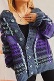 kamames Vintage Contrast Striped Cardigan