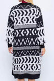 kamames Vintage Jacquard Patchwork Long Cardigan