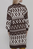 kamames Vintage Jacquard Patchwork Long Cardigan