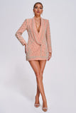 kamames Vioky Pearl Embellished Blazer Dress