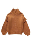 kamames Solid Long Sleeve Cowl Neck Sweater