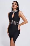 kamames Daija Diamonate Mini Bandage Dress