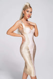 kamames Cherye Metallic Midi Bandage Dress