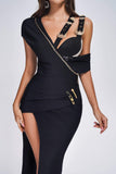 kamames Clark Irregular Midi Bandage Dress