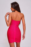 kamames Magnetic Strapless Crystal Mini Bandage Dress