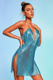 kamames Rocelle Metallic Mesh Mini Dress