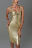 kamames Sukia Mini Bandage Dress - Gold