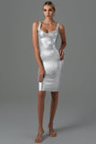 kamames Sukia Mini Bandage Dress - Silver