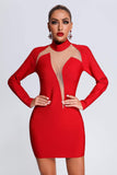 kamames Helene Mesh Mini Bandage Dress