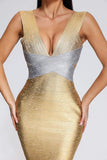 kamames Fesila Metallic Midi Bandage Dress