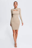 kamames Lerae Mini Knit Dress - Nude