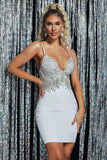 kamames Ivy Diamonate Mini Bandage Dress