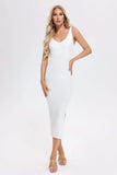 kamames Octavia Knitted Midi Dress-White