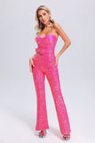 kamames Natalie Sequin Jumpsuit - Pink