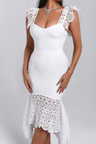 kamames Halo Lace Midi Bandage Dress