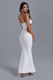 kamames Reece Cutout Maxi Bandage Dress In White