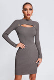 kamames Lerae Mini Knit Dress - Grey