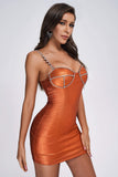 kamames Calling Diamonate Mini Dress - Orange