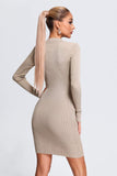 kamames Lerae Mini Knit Dress - Nude