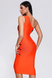 kamames Sandra One Shoulder Midi Bandage Dress