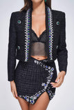 kamames Cleo Diamante Weave Blazer