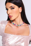 kamames Jashya Colorful Diamante Necklace