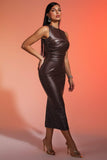 kamames Hrinna Leather Midi Dress